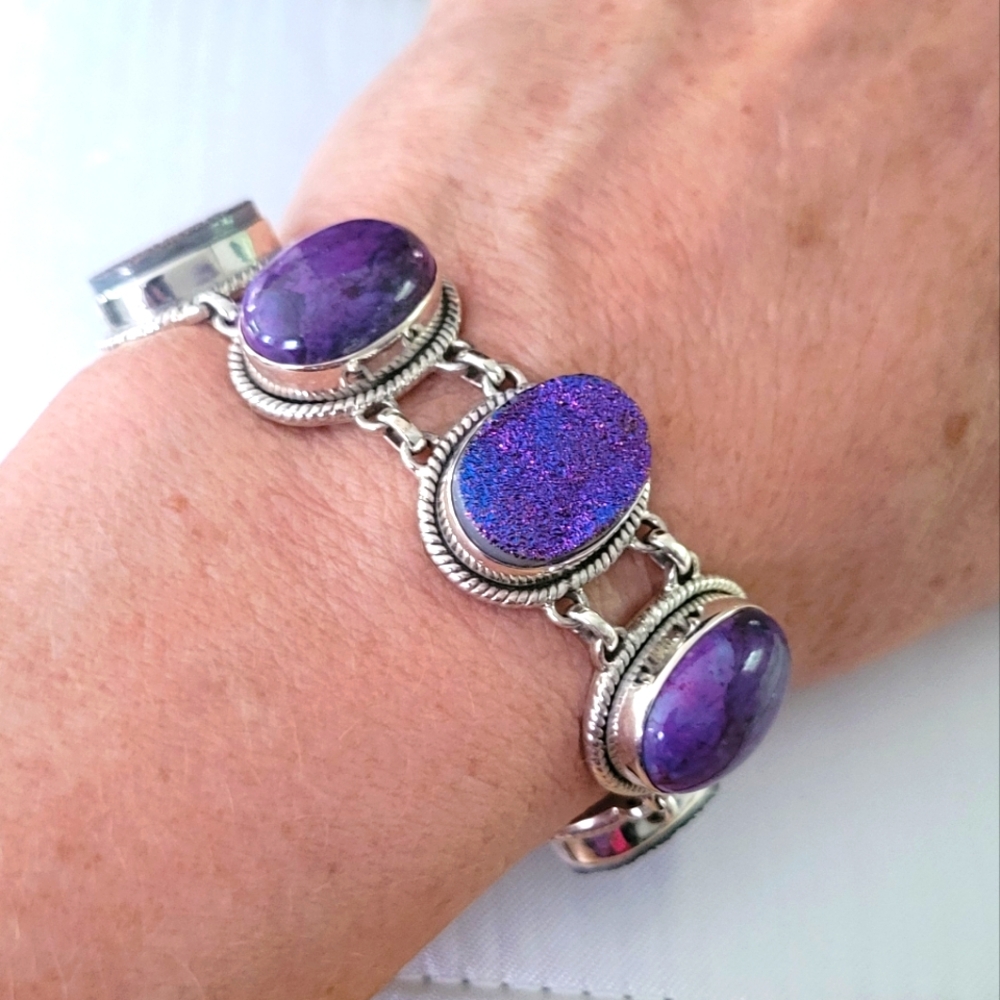Only 500 made! 48/500 Nicky Butler Sterling Silver, semi-precious gemstone brace